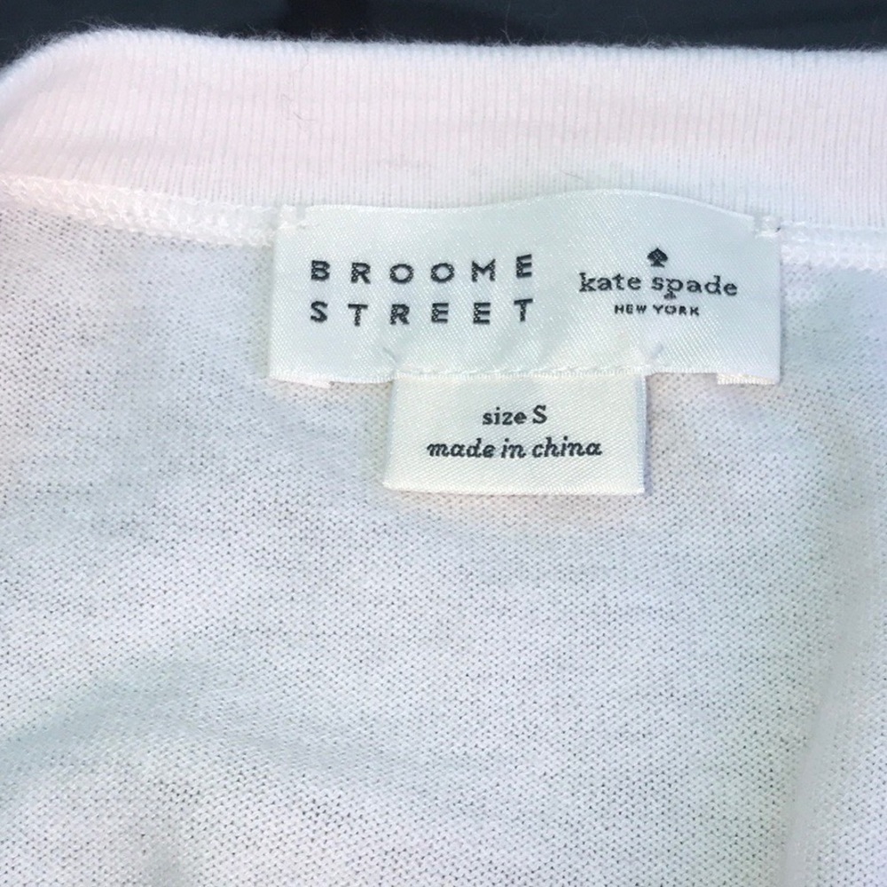Broome Street by Kate Spade Cashmere ivory Sweater S - Picture 7 of 8